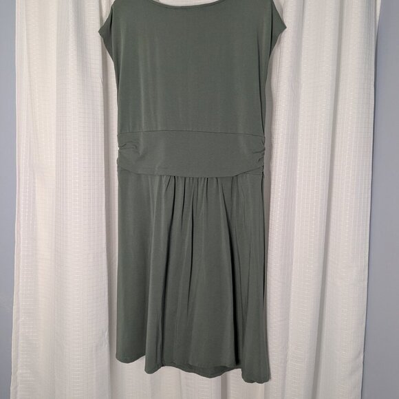 Land's End Army Green Cotton Blend Dress, Size 1XL - Picture 5 of 6